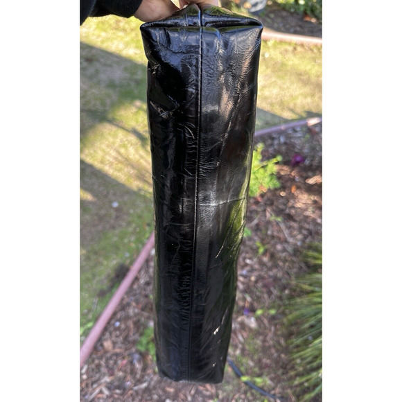 KASSL Editions Bag Lady Leather Lacquer Black Knotted Handle - Picture 12 of 13